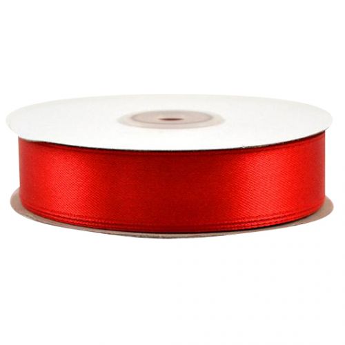 SINGLE FACE SATIN RIBBON  3mmΧ92m - RED