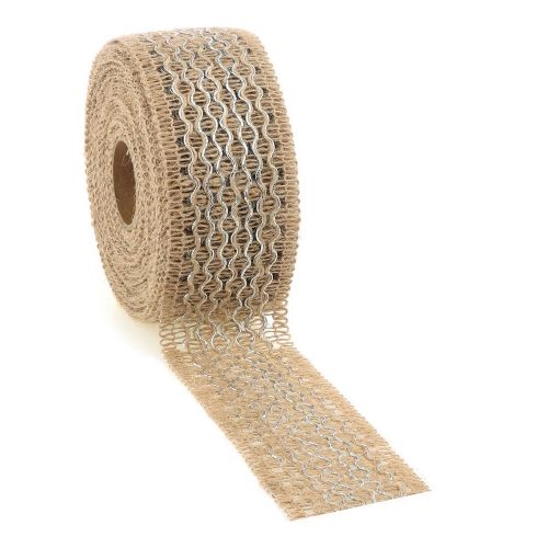 Κορδέλα 8μ. JULEX γιούτα 55χιλ.- ασημί