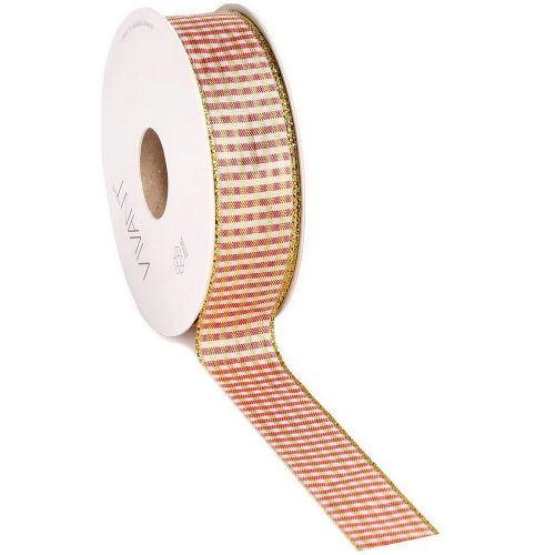 Κορδέλα 20μ. CHECK DLX 25χ.- Κόκκινο