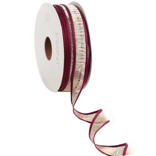 Κορδέλα 15μ. SONA 15χιλ. - χρυσό/μπορντό