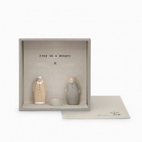 Κάρτα σε κουτί-Away in a manger