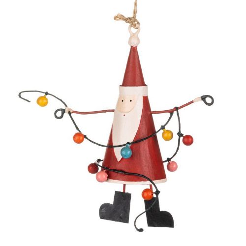 Fairy Lights Santa 12x11cm