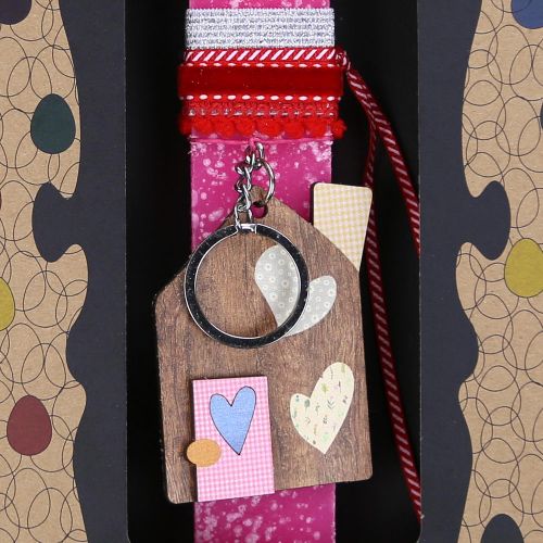 Easter Candle Keyring house