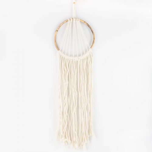 Ονειροπαγίδα μεσαία μακραμέ 60εκ. - Λευκή