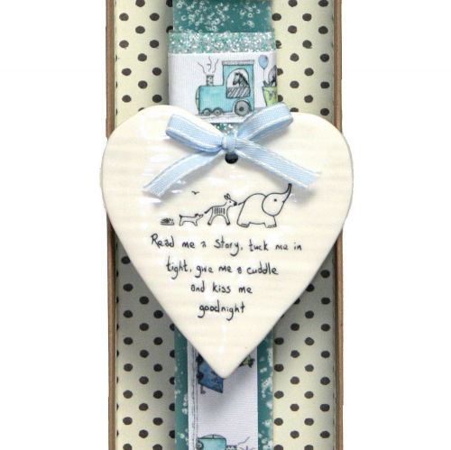 Λαμπάδα Πορσελάνινη καρδιά - Σιέλ