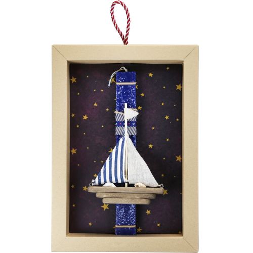 Easter Candle Boat paulownia wood