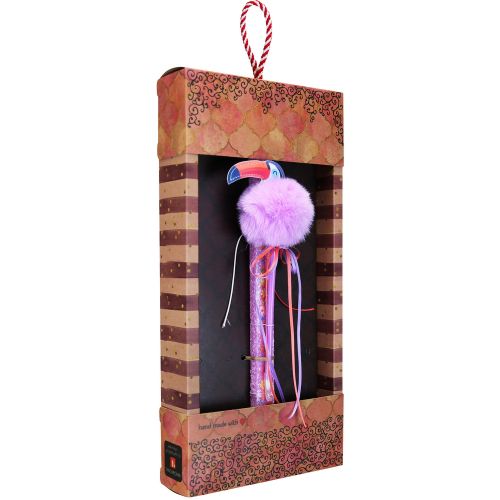 Easter candle with Pen Flamingo - Lilac