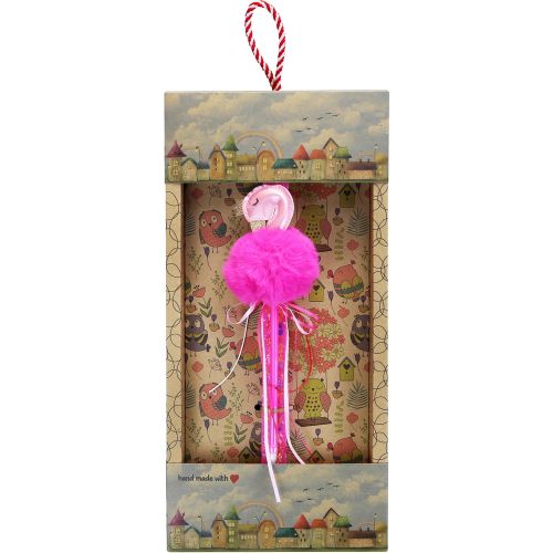 Easter candle with Pen Flamingo - Fuchsia