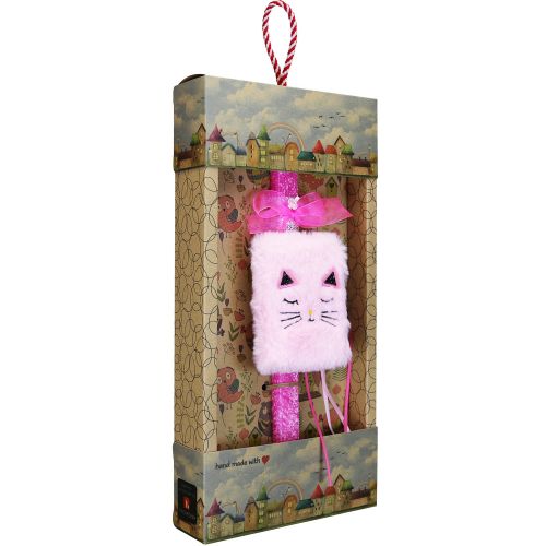 Easter candle with Plush Notebook - Cat