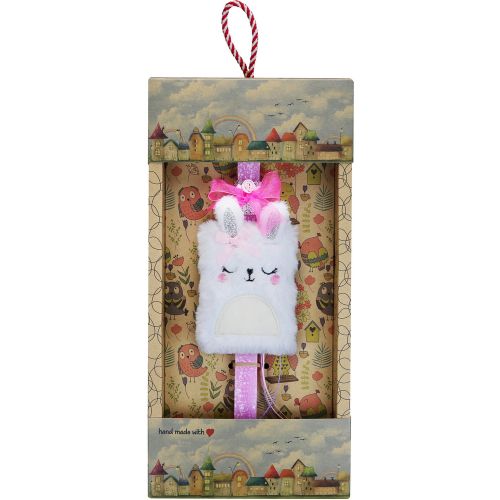 Easter candle with Plush Notebook - Bunny