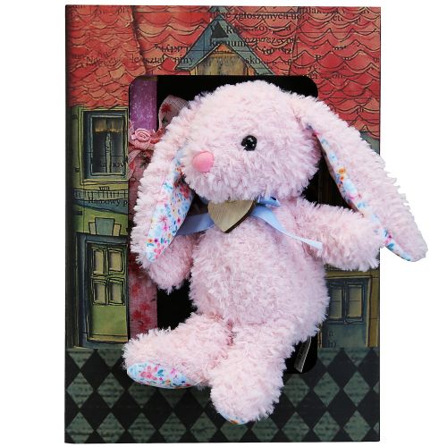 Easter candle with Fluffy Rabbit - Pink