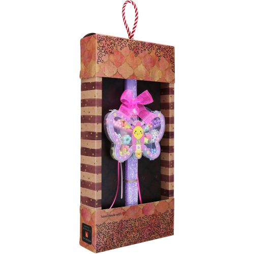 Easter candle with DIY Jewelry Set - Butterfly