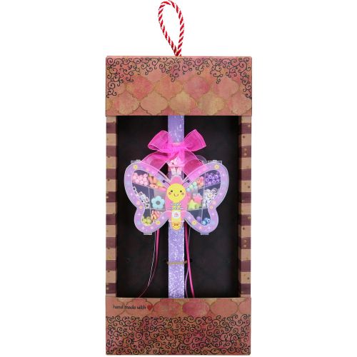 Easter candle with DIY Jewelry Set - Butterfly