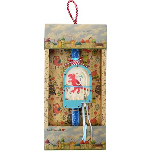 Easter candle with Mini Pinball - Orange Dinosaur