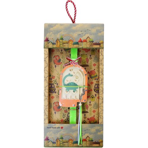 Easter candle with Mini Pinball - Green Dinosaur