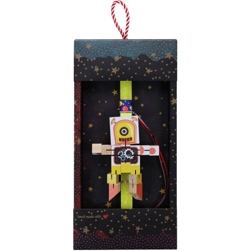 Easter candle with Robot Transformer - Yellow