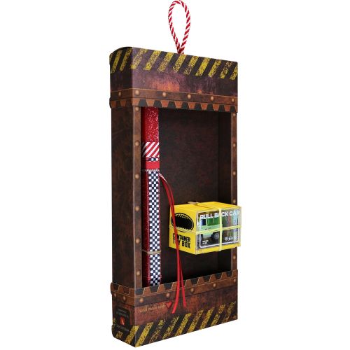 Easter candle with Pull-Back Truck - Green Agricultural