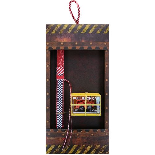 Easter candle with Pull-Back Truck - Bulldozer