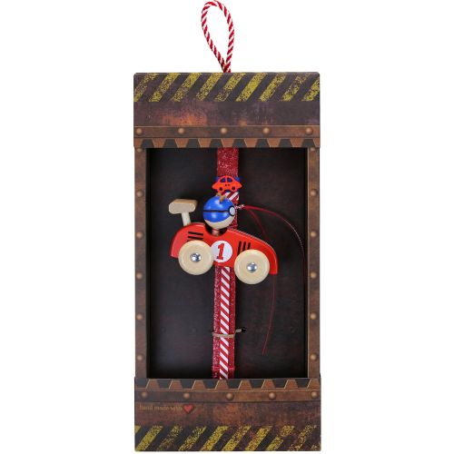 Easter candle with Race Car with Driver - Red