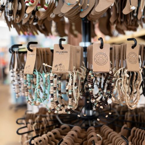 Βραχιόλι ξύλινες χάντρες - τιρκουάζ