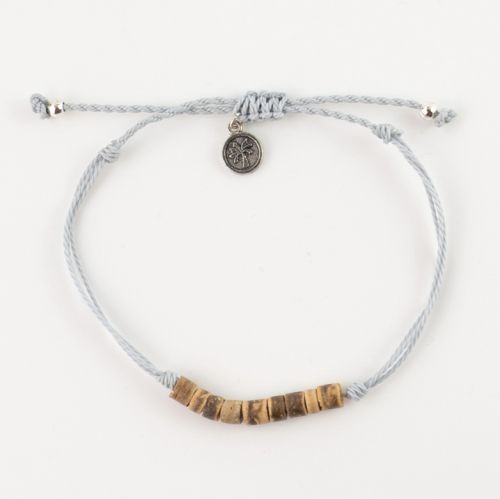 Βραχιόλι ξύλινες χάντρες - καφέ