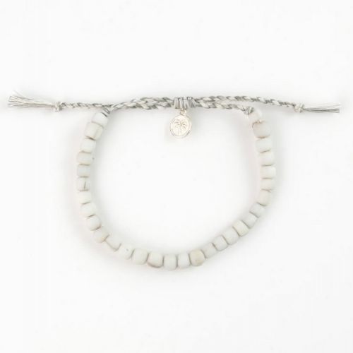 Βραχιόλι με χάντρες - λευκό