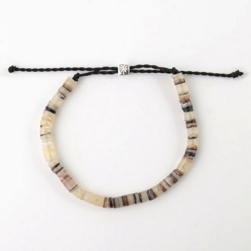 Βραχιόλι  χάντρες όστρακα - Μπεζ