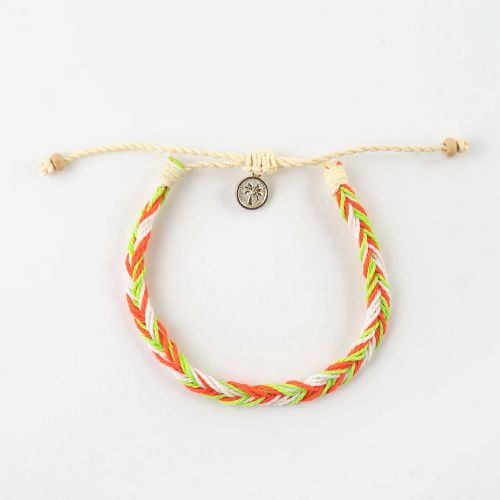 Βραχιόλι κοτσίδα - κοραλί λαχανί