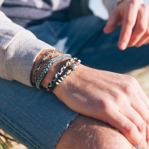 Βραχιόλι πλεκτό-Σιέλ Κίτρινο