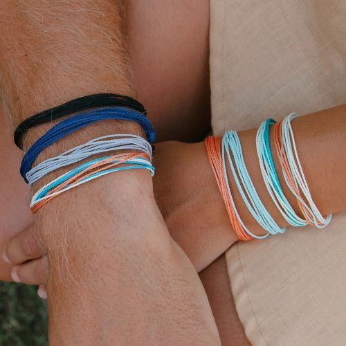 Βραχιόλι βαμβακ. Κορδόνια λευκό κρεμ