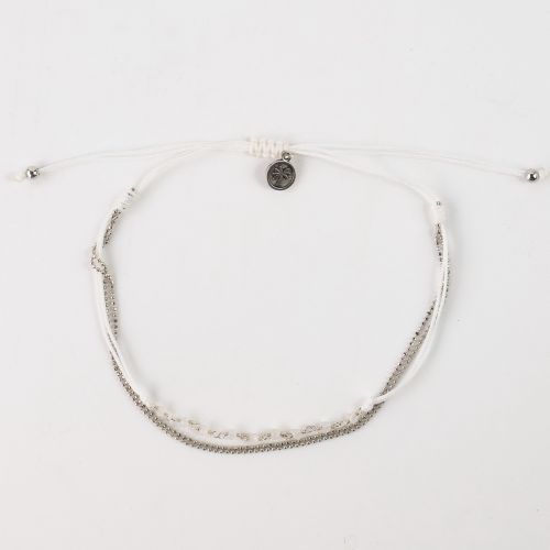 Βραχιόλι με αλυσίδες - Λευκό