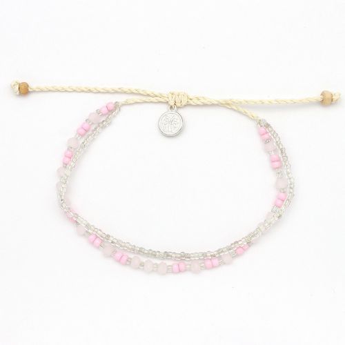 Βραχιόλι 2 σειρές χάντρες - Ροζ