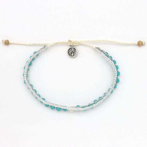 Βραχιόλι 2 σειρές χάντρες - Γαλάζιες