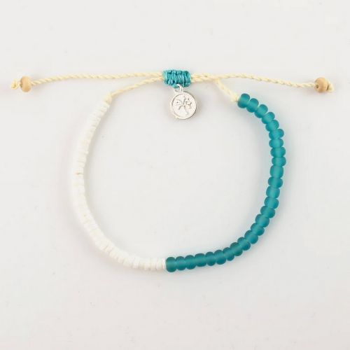 Βραχιόλι χάντρες 50-50 μπλε λευκό