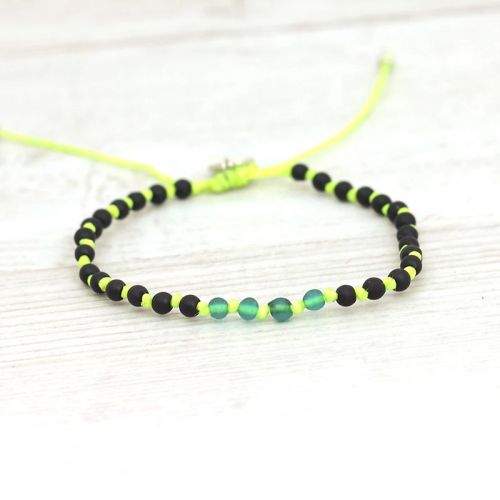 Βραχιόλι seaglass - κίτρινο μαύρο