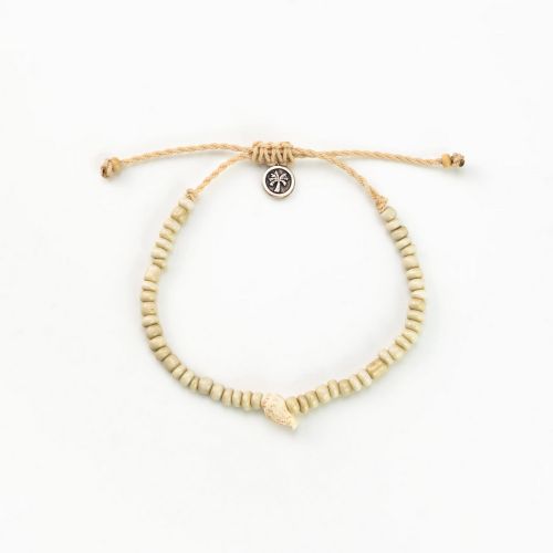 Βραχιόλι με κοχύλι - μπεζ