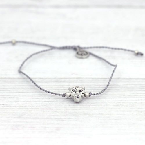 Βραχιόλι λεοπάρδαλη - γκρι