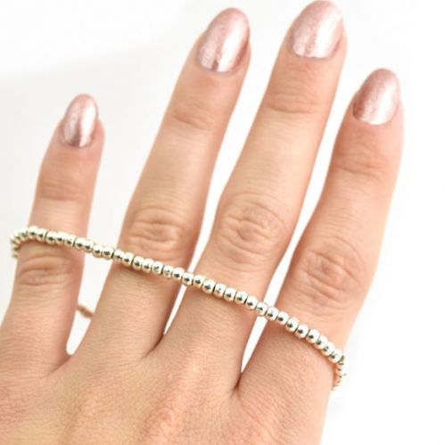 Βραχιόλι Lyla με ασημί χάντρες