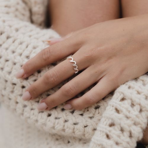 Adjustable, silver plated metal ring