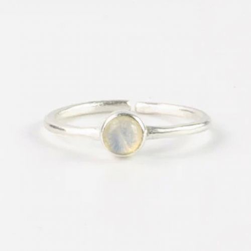 Adjustable, silver plated ring