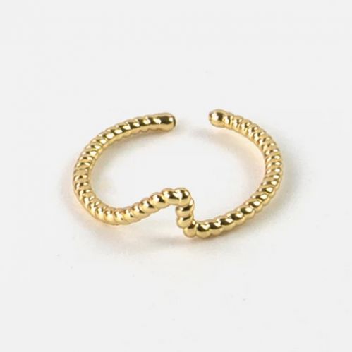 Adjustable, gold-plated ring