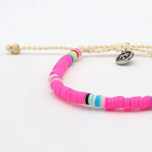 Βραχιόλι ποδιού fimo - Φούξια