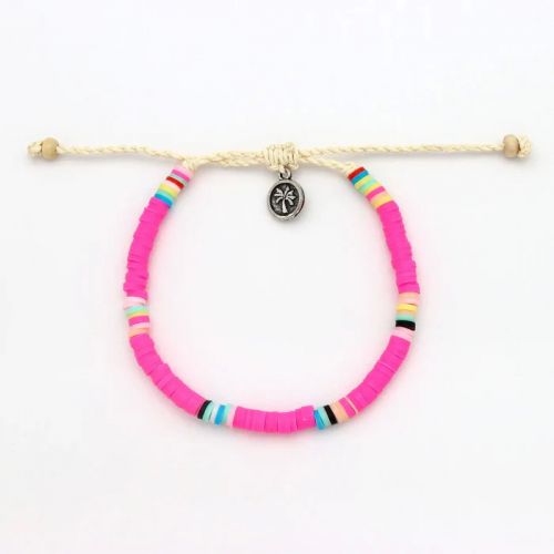 Βραχιόλι ποδιού fimo - Φούξια