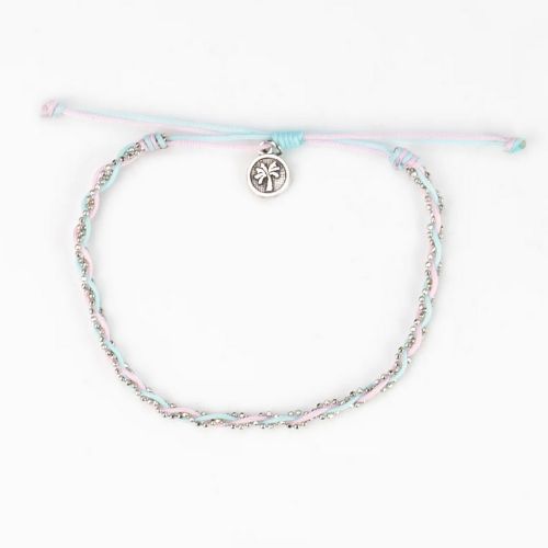 Βραχιόλι ποδιού στριφτό 2 χρωμάτων