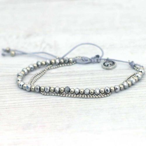 Βραχιόλι ποδιού αλυσίδες -Ασημί Γκρι