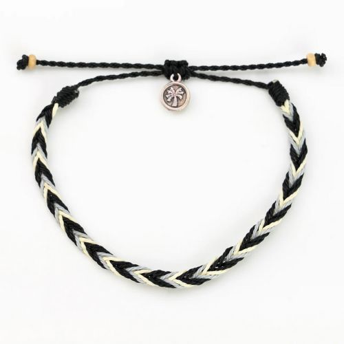 Βραχιόλι ποδιού κοτσίδα - μαύρο