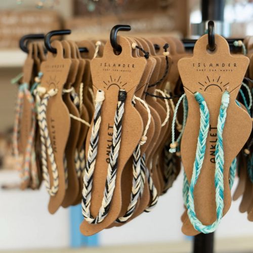 Βραχιόλι ποδιού κοτσίδα - σομόν λαχανί