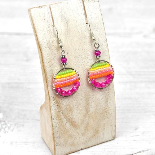 Σκουλαρίκια χάντρες στρογγυλά