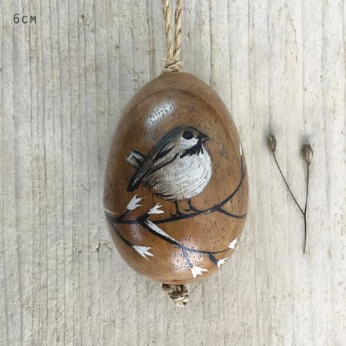 -Bird painted on egg-Coal tit