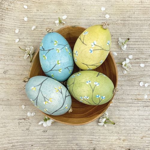 Blossom painted egg-Grey blue